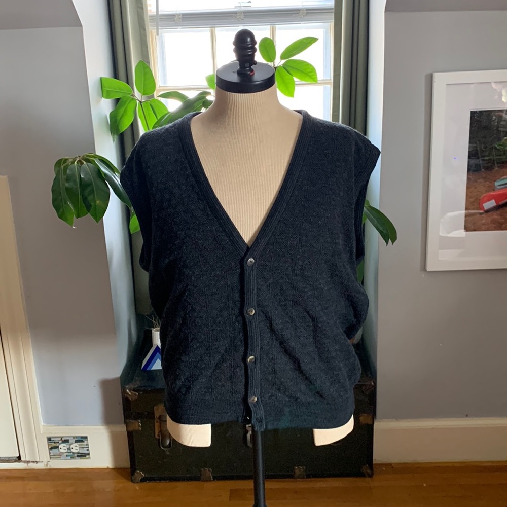 Collezione Dante Wool Blend Vest Made in Italy Size XL